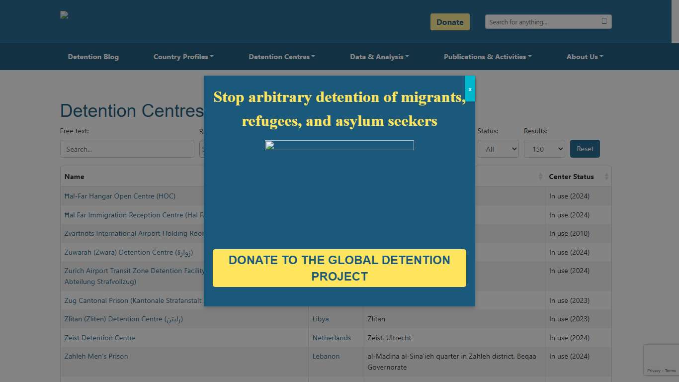 Immigration Detention Centres - Global Detention Project Mapping immigration detention around the world